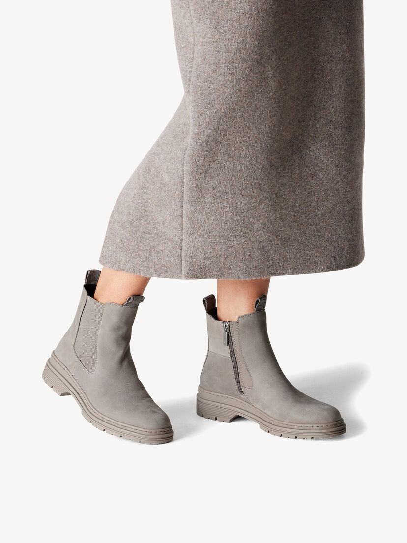 Leren Chelseaboot - grijs