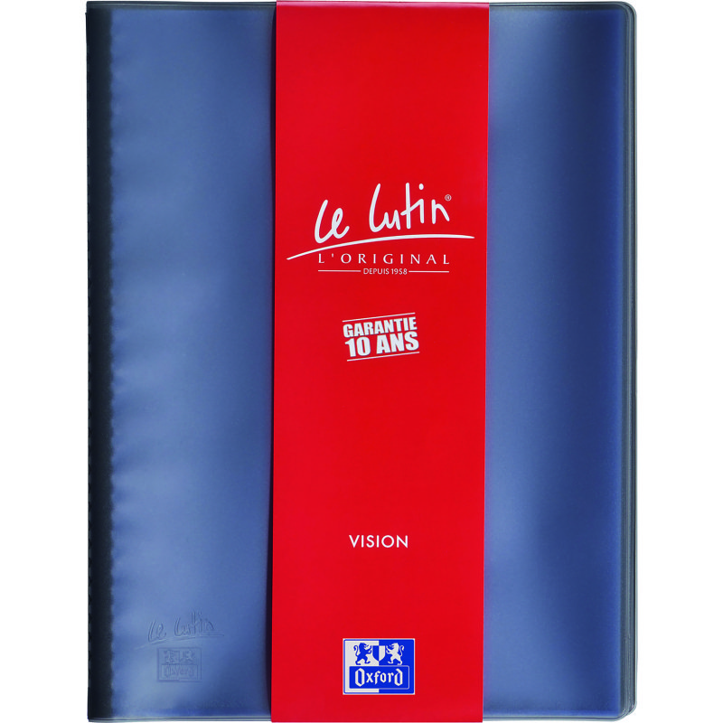 Protège-documents translucides A4 20 pochettes Le Lutin Vision Oxford couleurs assorties