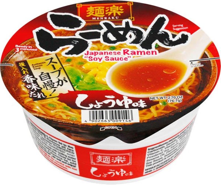 Hikari Miso Menraku Instant Ramen Bowl Shoyu Smaak 76.7g