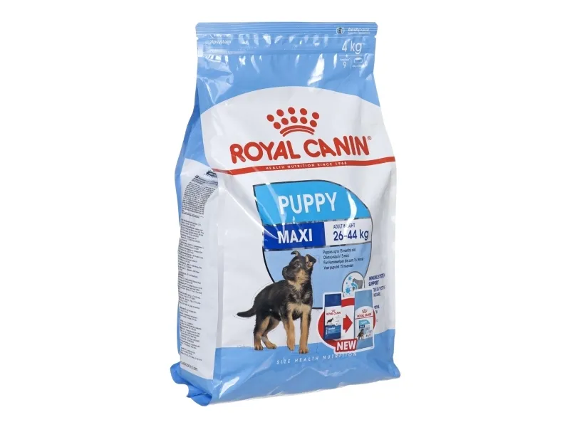 Royal Canin Maxi Puppy, Hundehvalp, Fjerkræ, Ris, 4 kg, Maxi (26 - 44 kg)