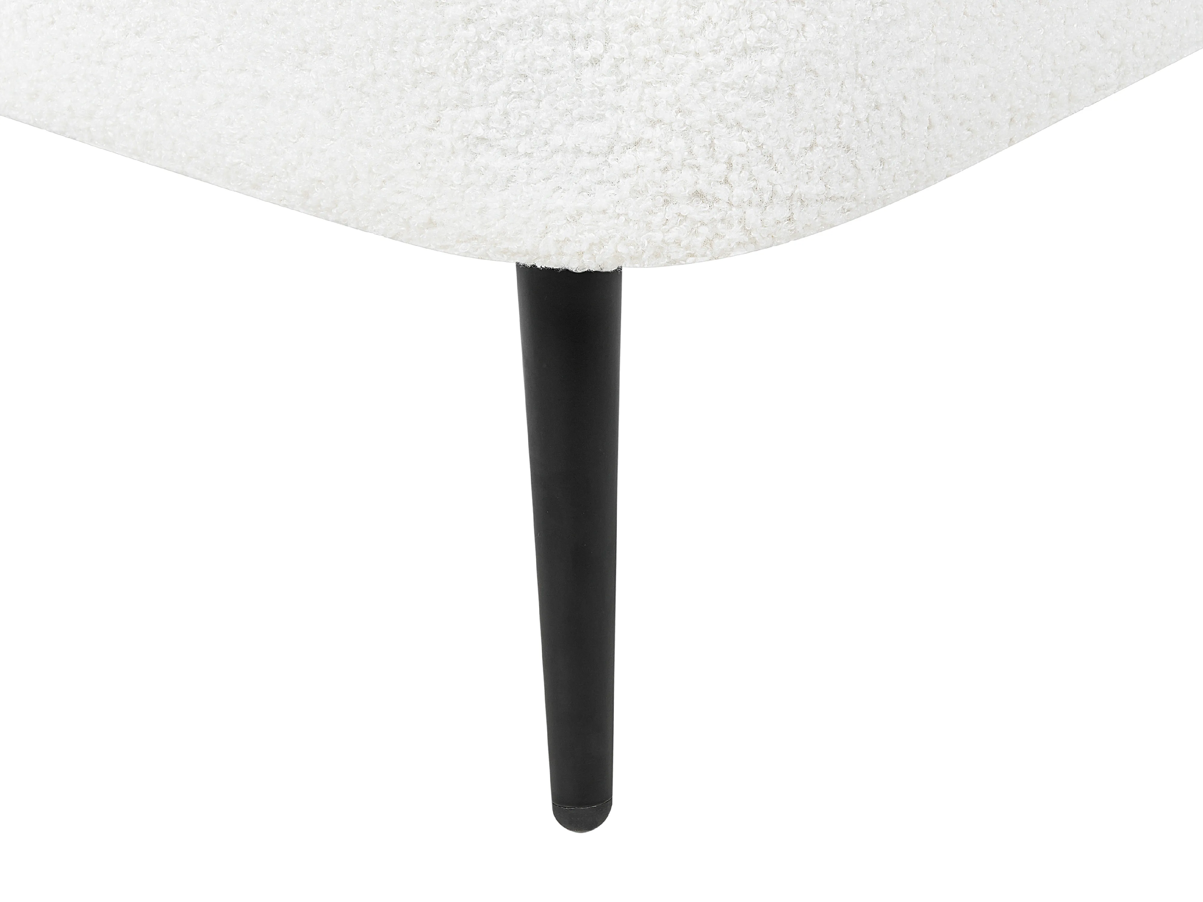 Rechtszijdige chaise longue ALLIER Bouclé Gebroken wit
