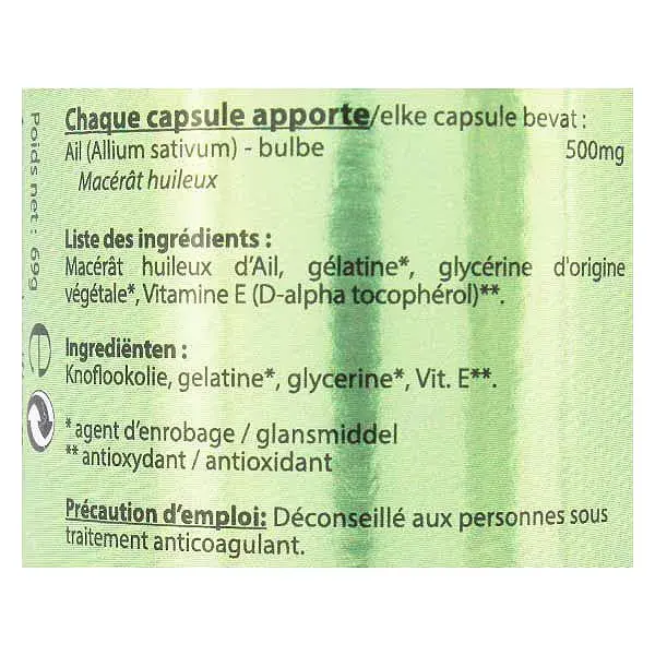 Vit'all+ Alho 500mg 100 cápsulas