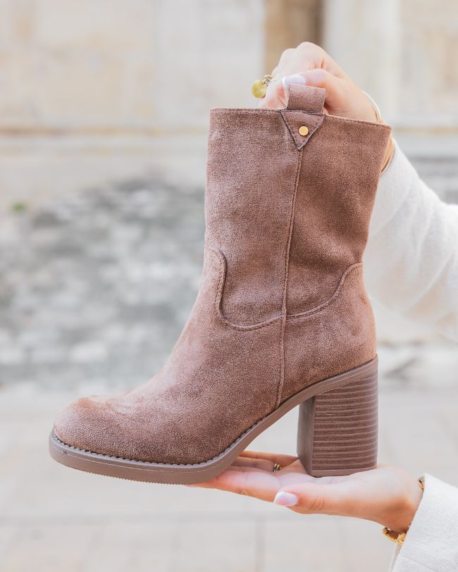 Bottines femme marron à talon - Yona