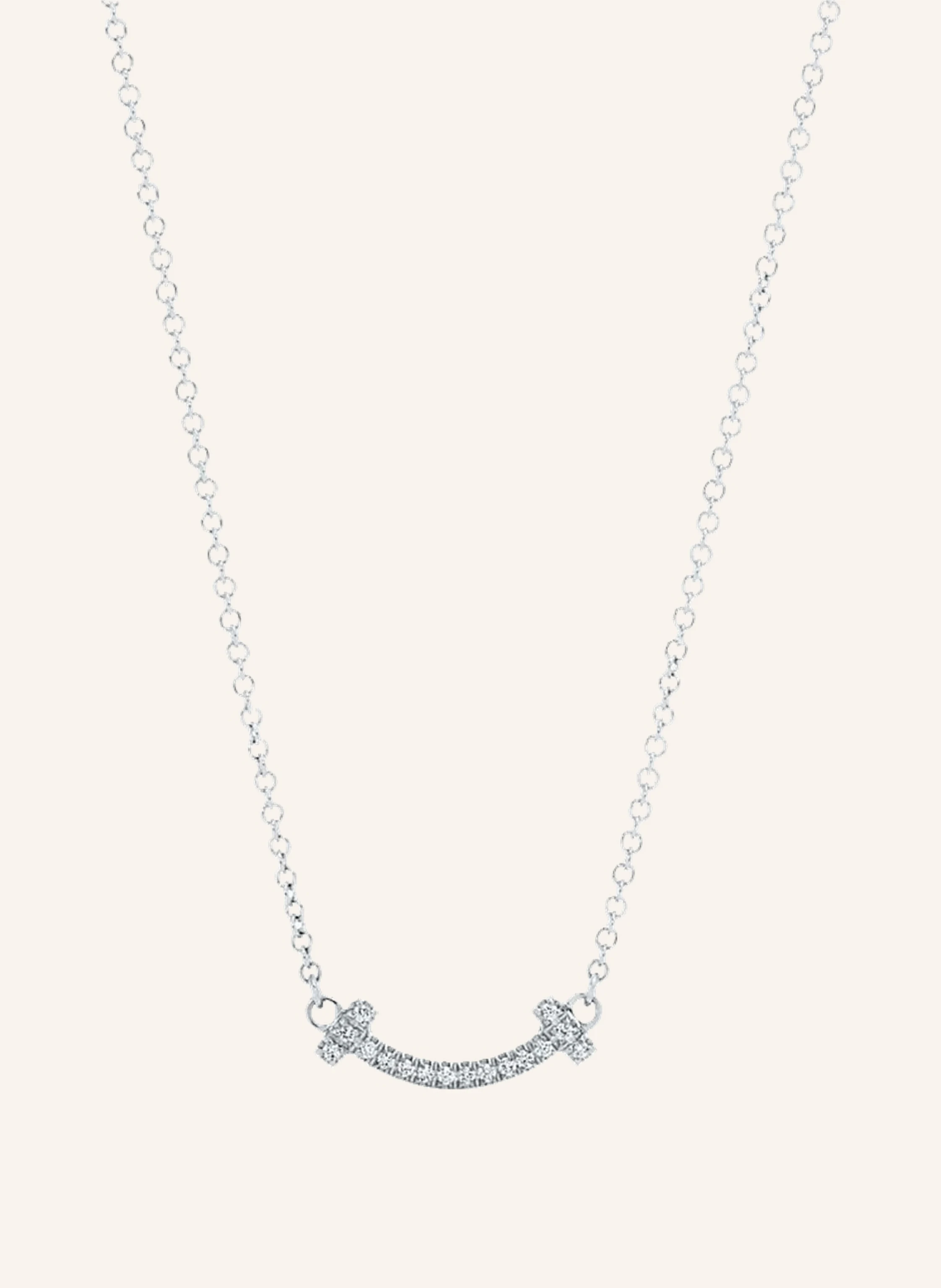 TIFFANY & Co. Tiffany T Smile HALSKETTE aus 18 Karat Weißgold