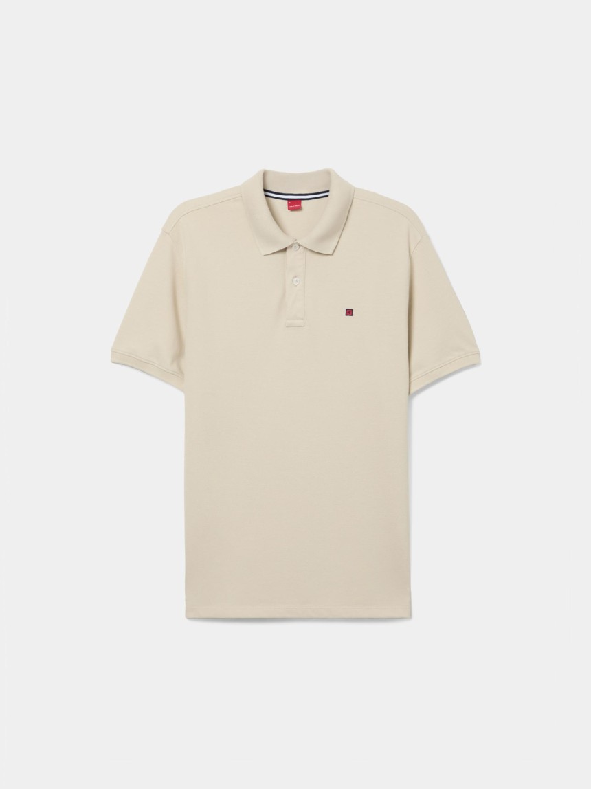 Polo de manga curta em algodão