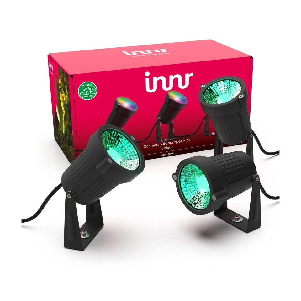 Innr - Outdoor Smart Spot Colour 3-pack & Extension - Bundle