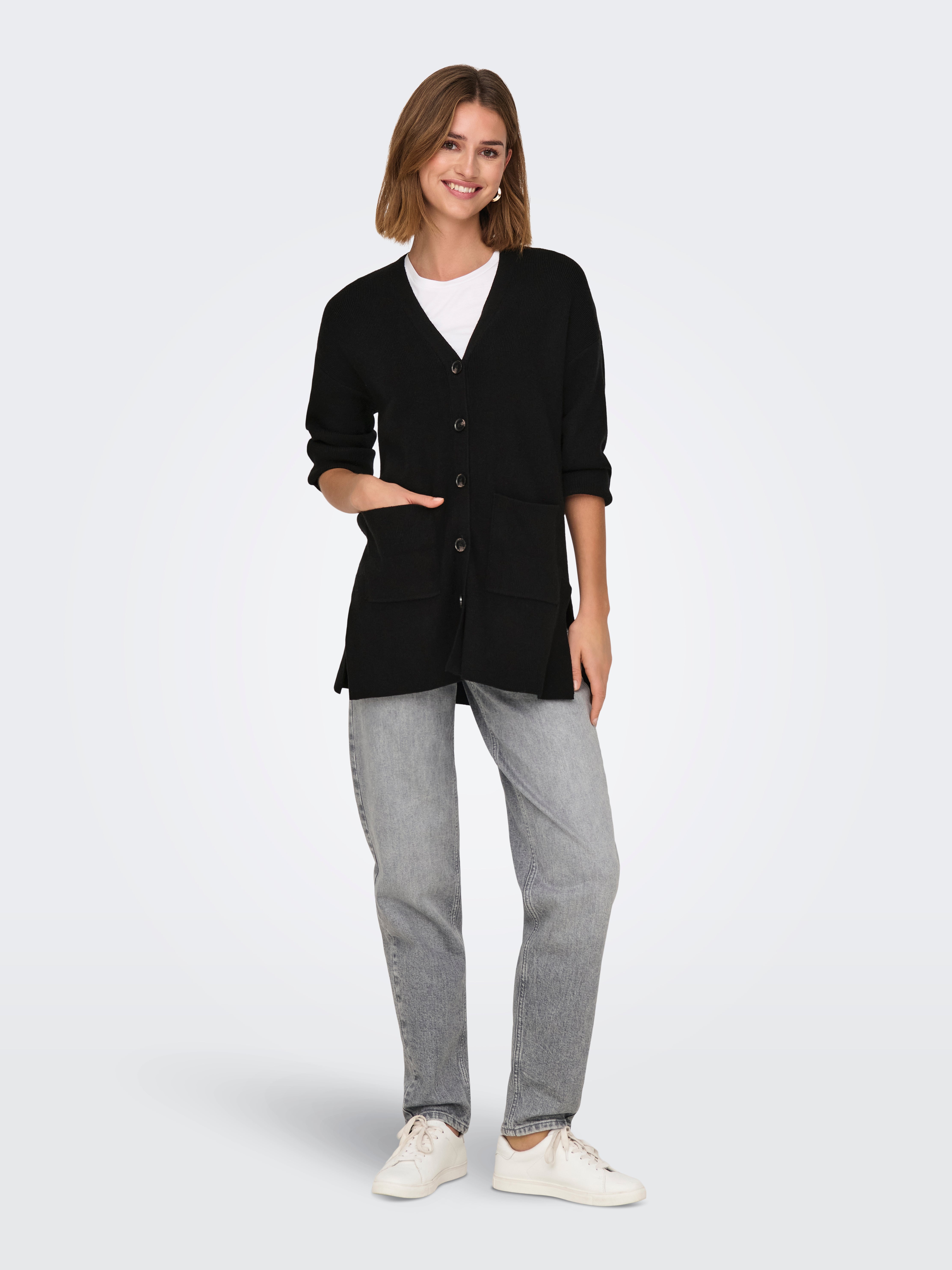 ONLKATIA Strickjacke Black