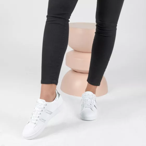 Baskets BLANC COTTON BELT