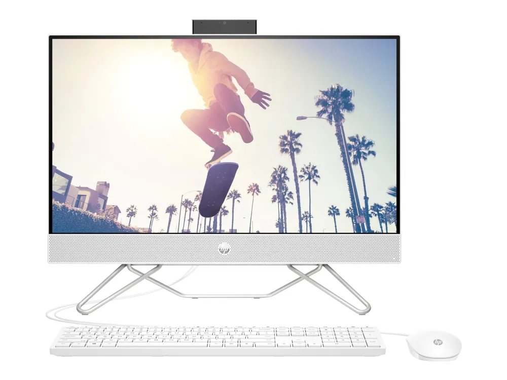 HP 24-cb1011ng - Alt-i-én Core i5 1235U / op til 4.4 GHz - RAM 8 GB - SSD 256 GB - NVMe - Intel Iris Xe Graphics - Gigabit Ethernet - FreeDOS - skærm: LED 23.8