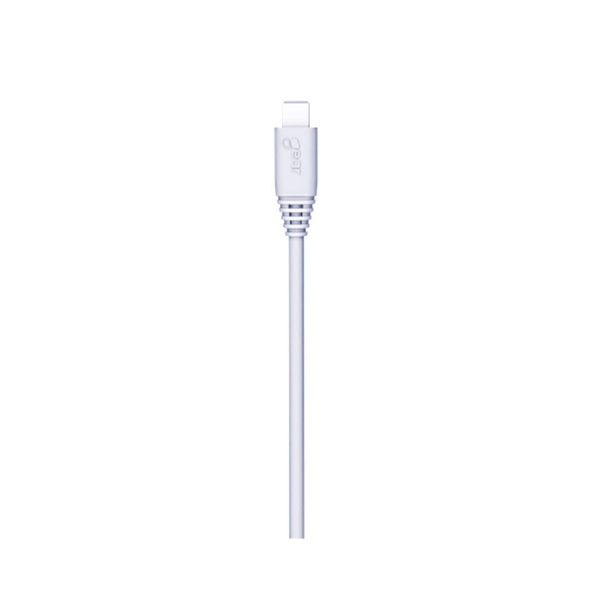 GEAR Lader 12-24V 2xUSB 2,4A Hvit MicroUSB Kabel Rund 1m