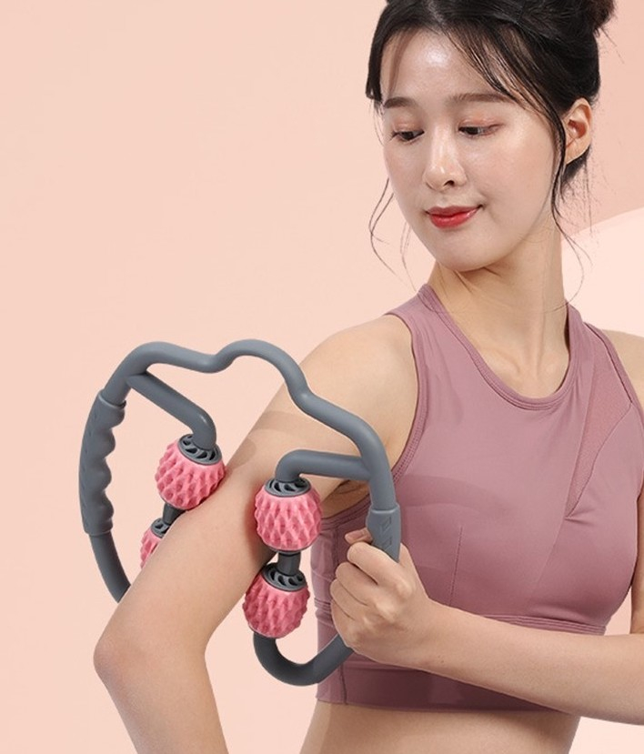 Multifunktionale Faszienrolle Fitness Muskel Massage Roller zur Selbstmassage / Entspannung - Schwarz