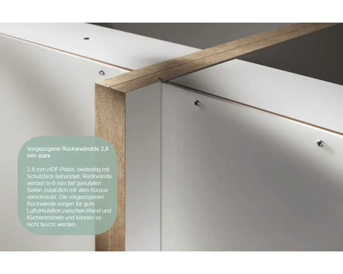Badkamermeubelset NOBILIA Programma 2 BxHxD 210 x 169,1 x 48,7 cm, fronten hoogglans grijs, met wastafelmeubel en 3-deurs spiegelkast met ledverlichting, onderkast, halfhoge kast, greep mat chroom, 277