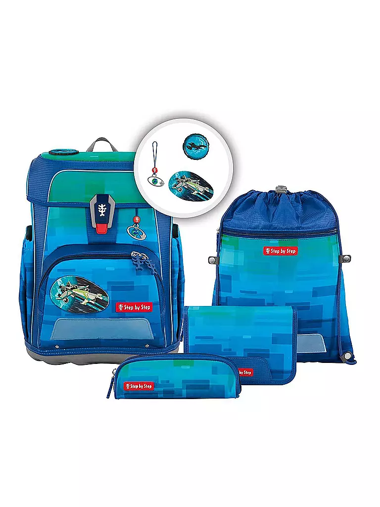STEP BY STEP Schultaschen Set 5-teilig  CLOUD Ocean Space Craft Spike  blau