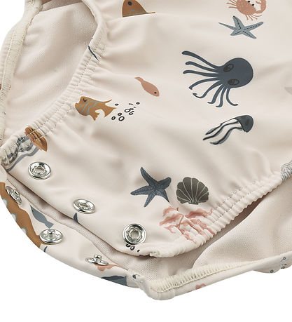 Liewood Badeanzug - Maxime Baby - UV40+ - Sea Creature/Sandy