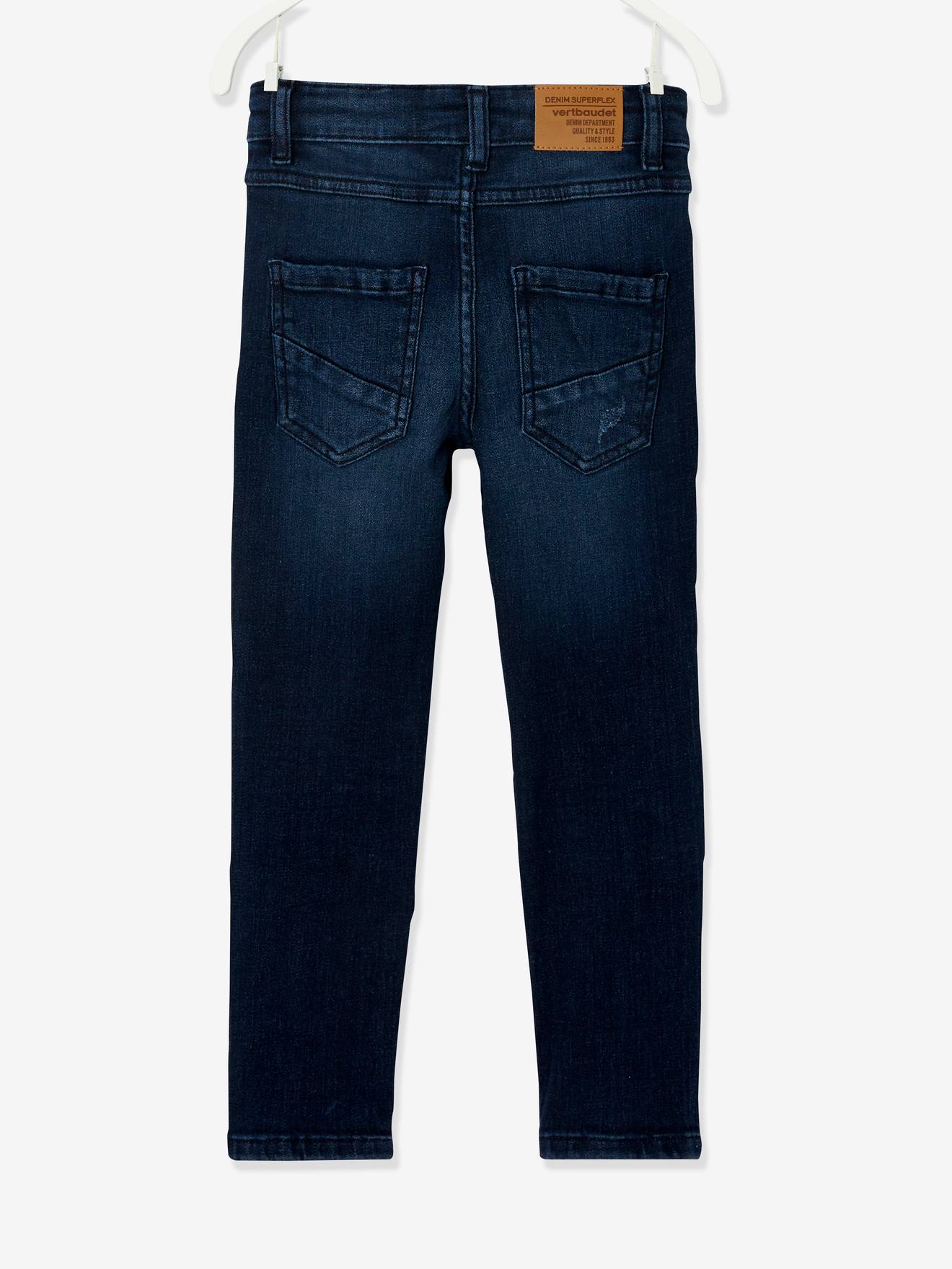 Calça jeans Superflex para meninos, lavagem azul escura