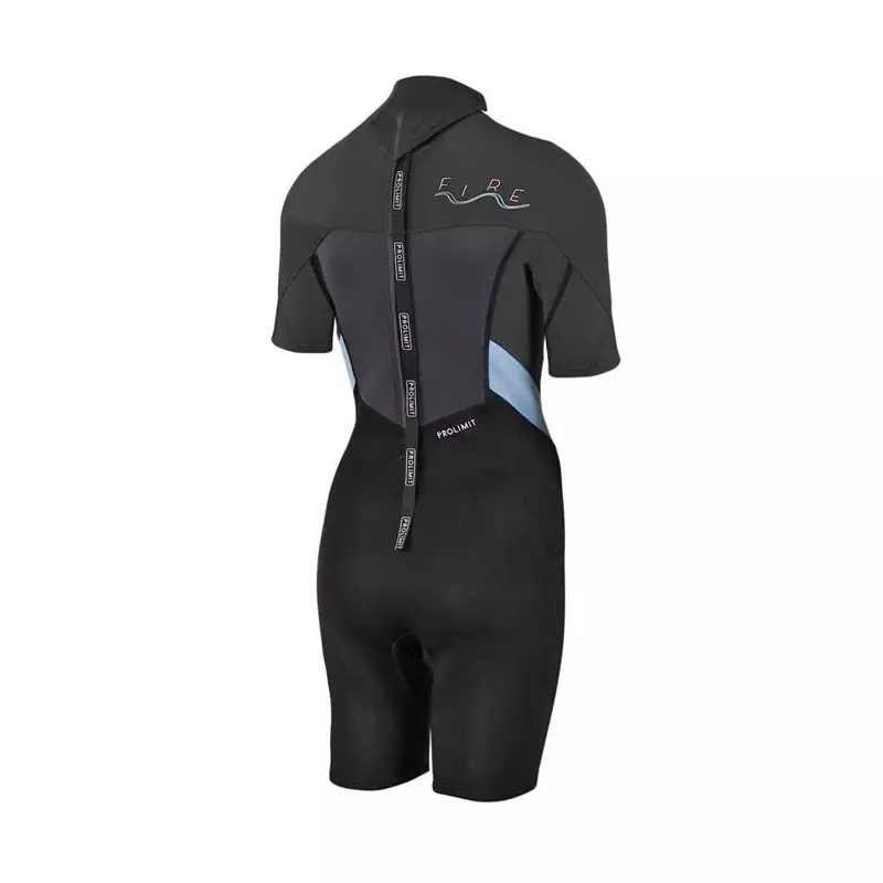 Combinaison shorty femme PROLIMIT Fire Backzip 2/2 Q-lining FL Blue/Grey