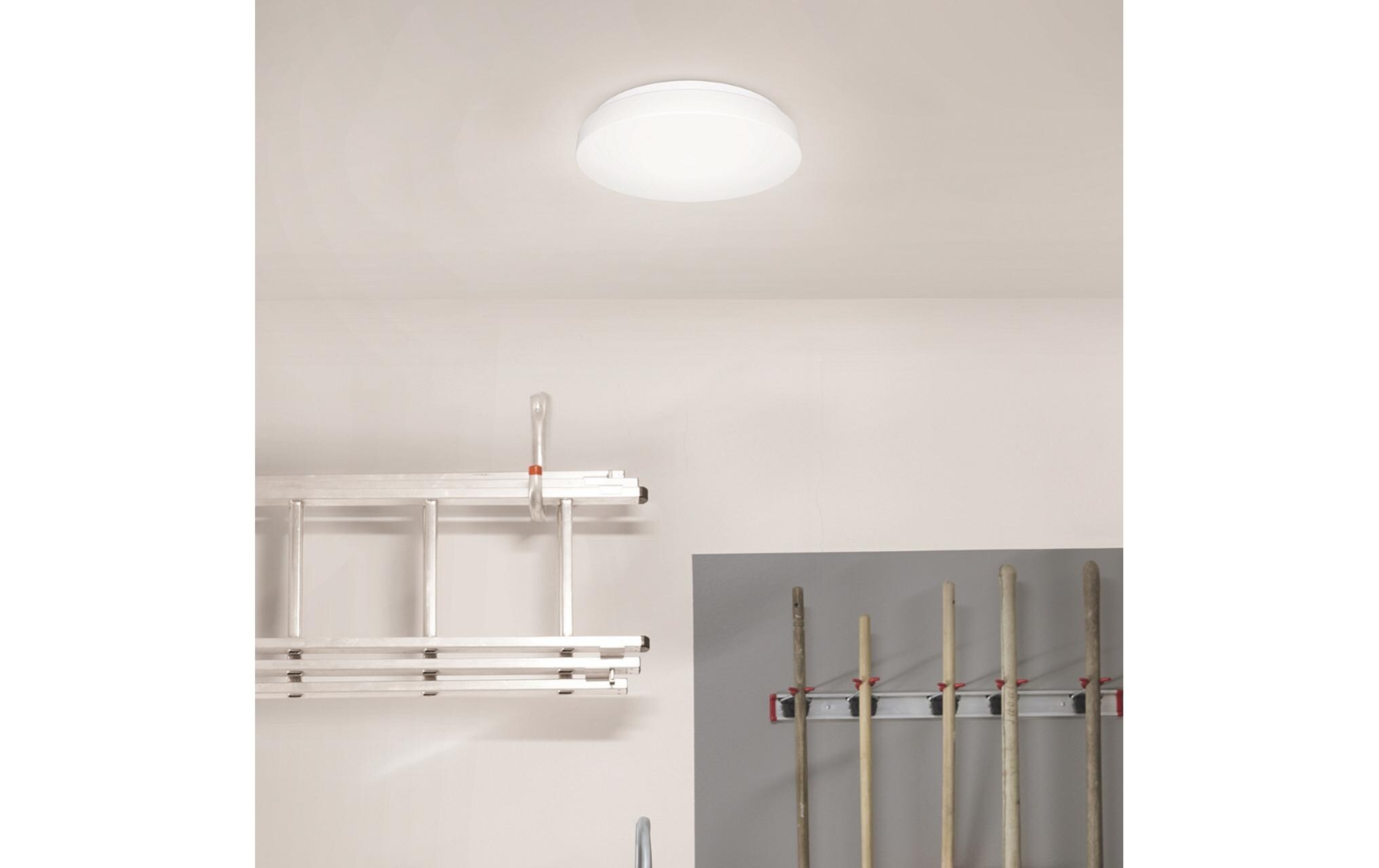 Badezimmerleuchte LED RS 20 S, 3000 K, 9.4 W, WeissDeckenleuchte mit Sensor, IP44