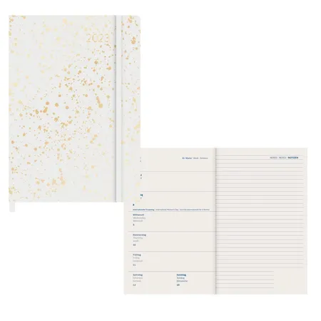 Idena Agenda A5 Sparkle cream FSC-Mix, 2023