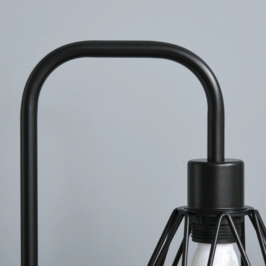 HOMCOM Stehlampe im Industrie-Stil schwarz