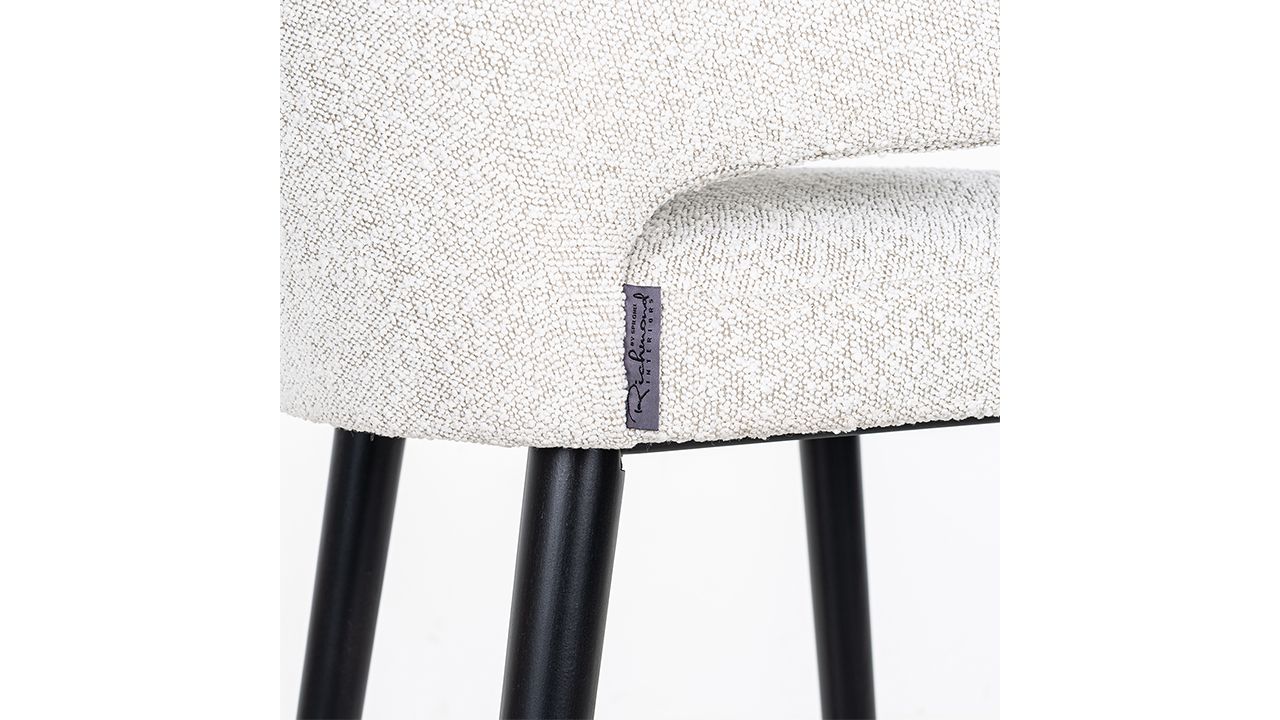 Barstoel 210675 White Bouclé Indigo B50 x D62 x H106 cm