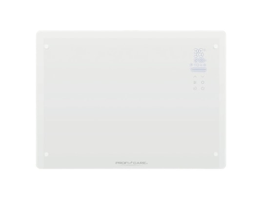 PROFICARE - Radiateur soufflant Convecteur en verre 1500w blanc pc-gkh3118-blanc