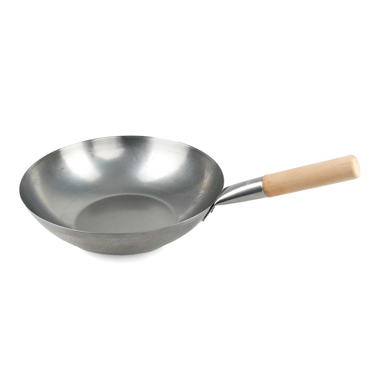 Wok en acier à fond plat 33cm