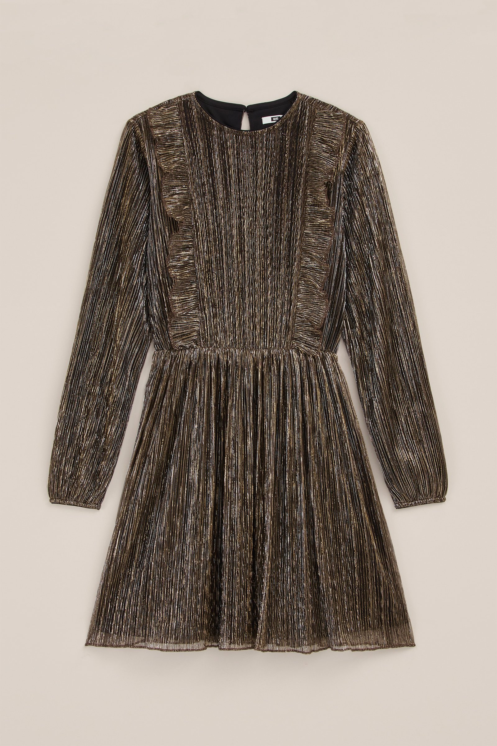 Meisjes jurk met glittergaren WE Fashion Goud