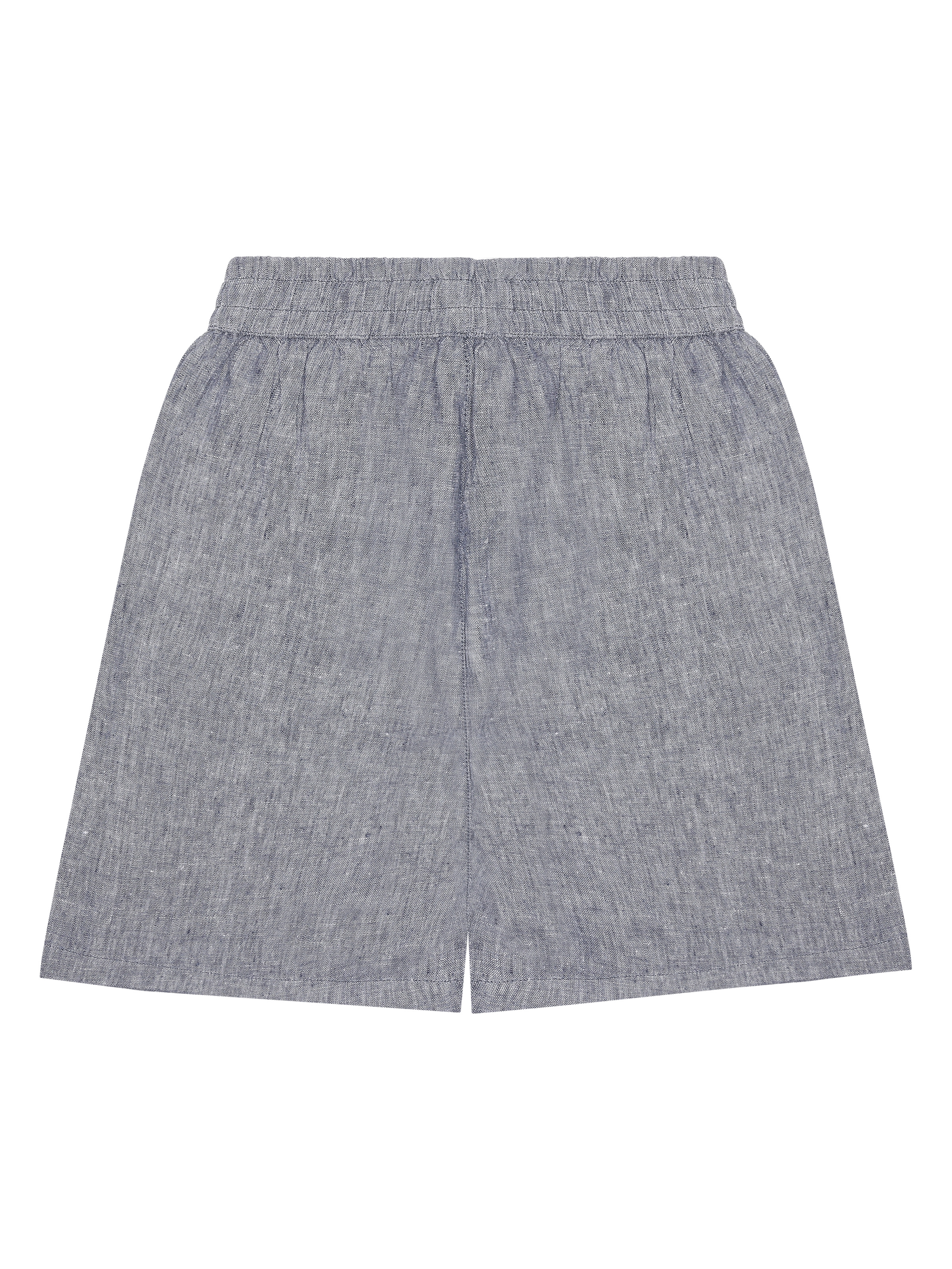 Posey Wide Mid-Rise Linen Shorts W