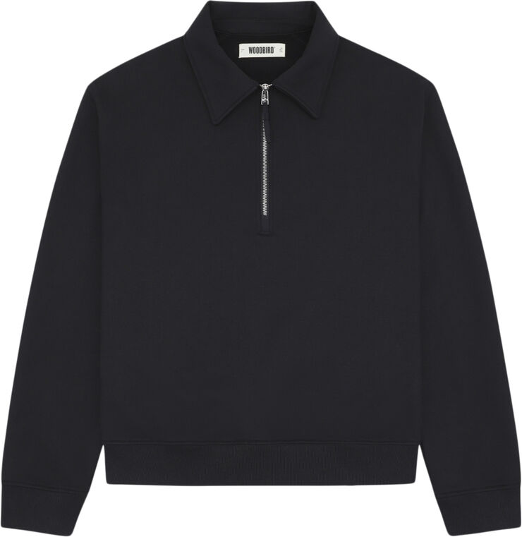 Woodbird WBTom Zip Polo Black