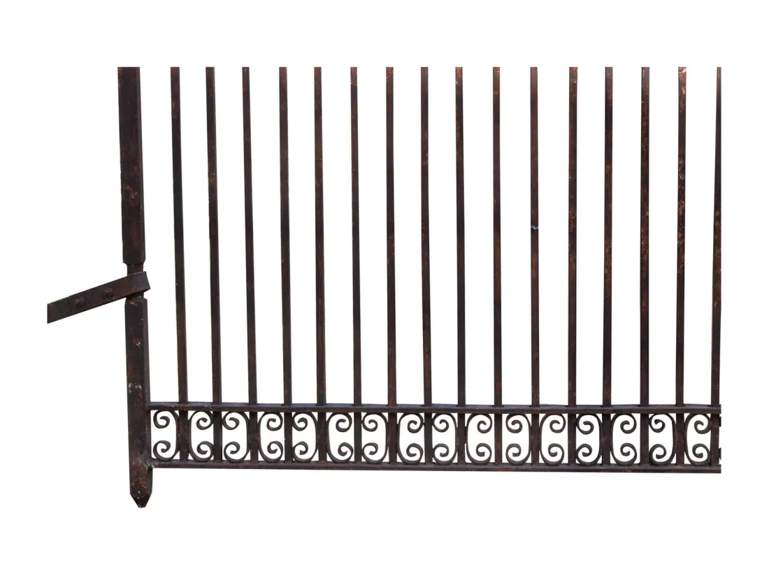 BISCOTTINI Portail en fer - Fer massif avec détails ornementaux - Clôture en fer - Portail en métal - Porte décorative - Portail d'entrée - 360x10x300cm