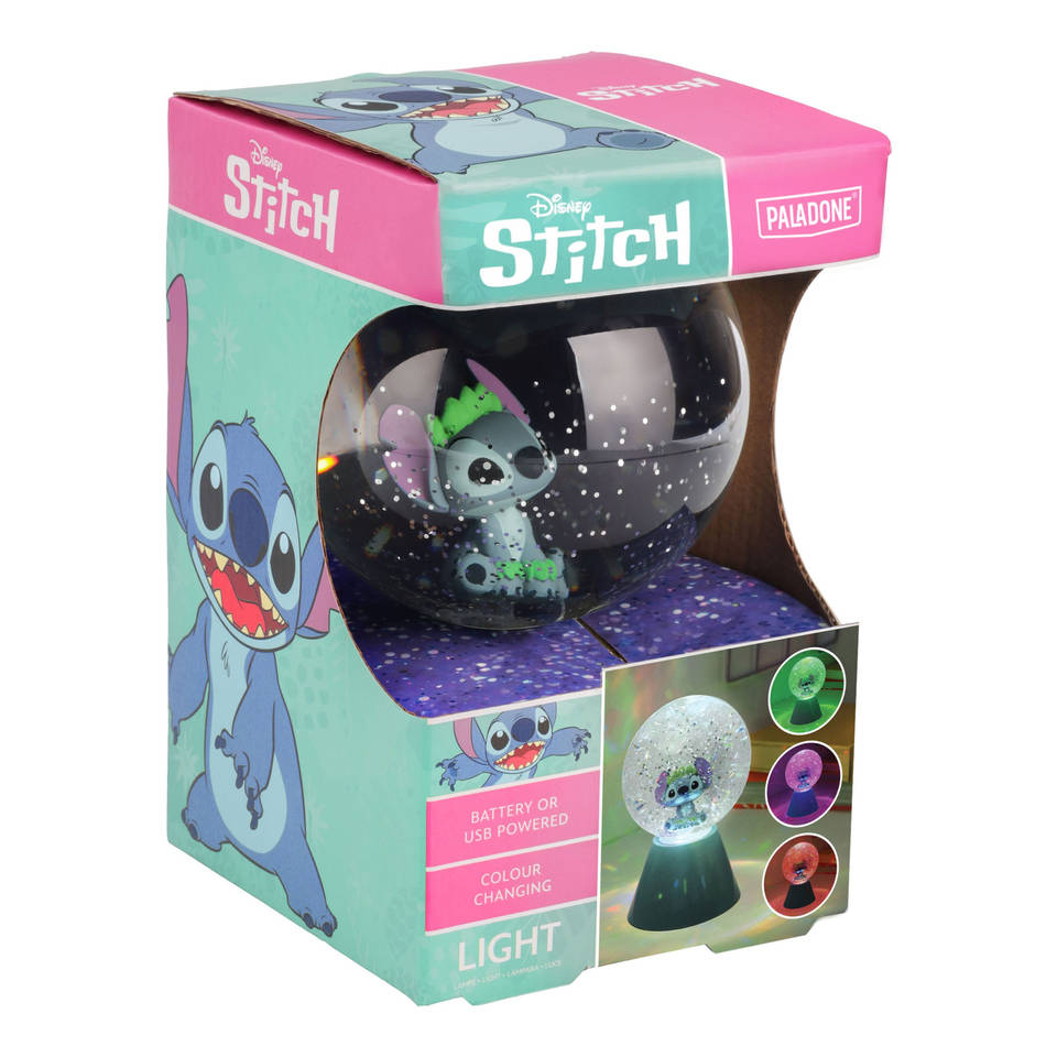 Disney Stitch glitterbal lamp