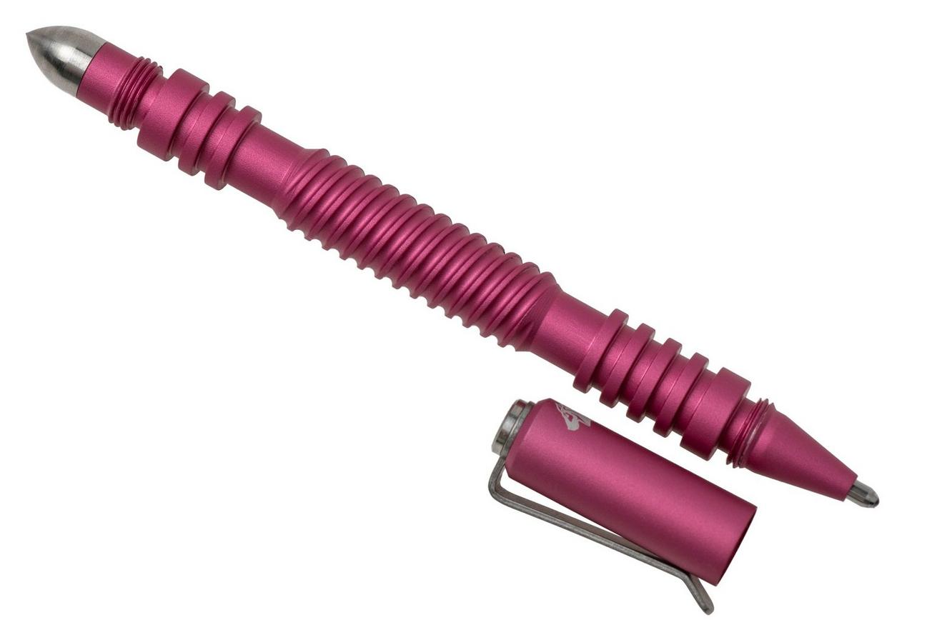 Rick Hinderer Spiral Investigator Pen, Aluminum, Matte Pink, tactische pen