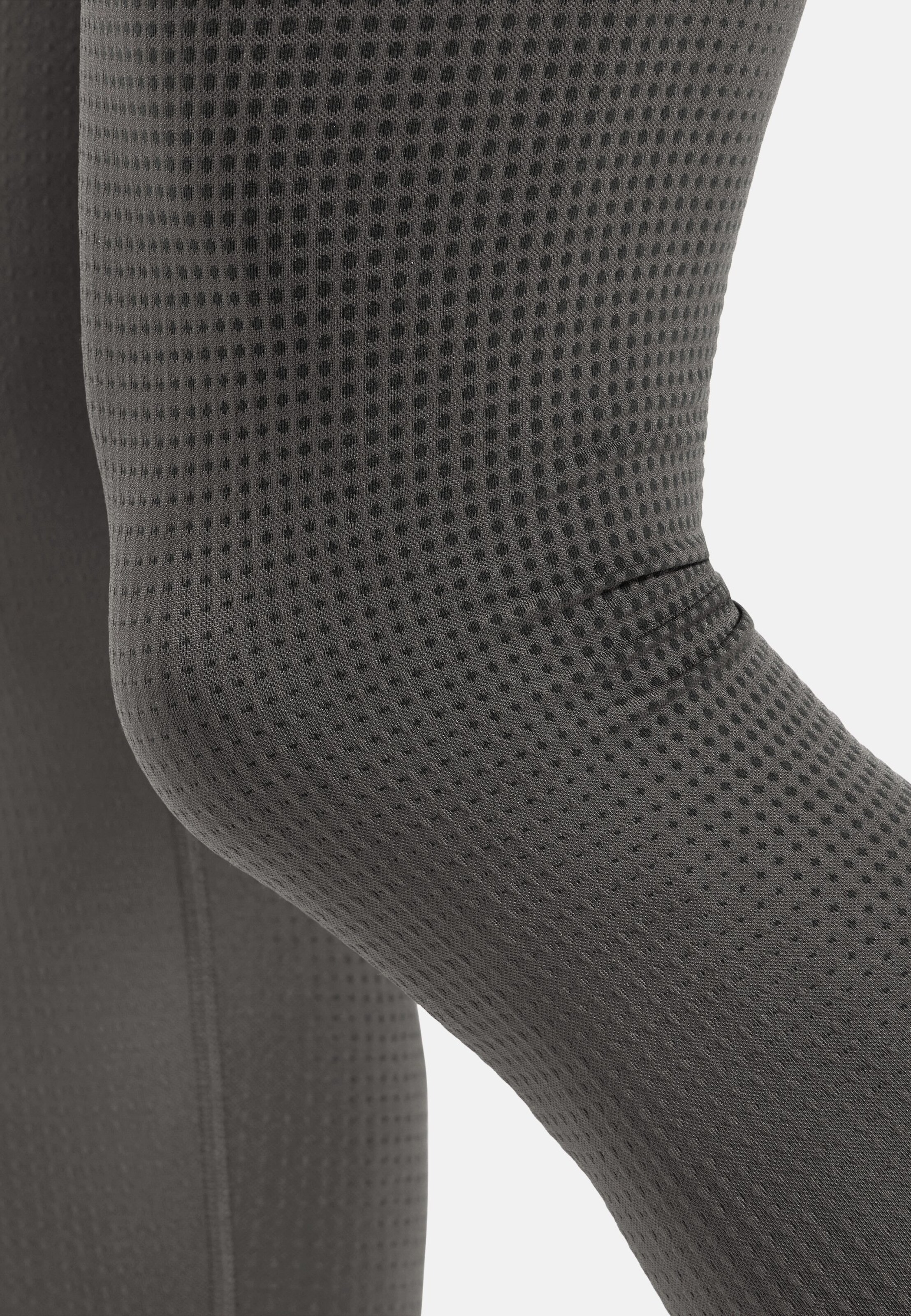 Performance Warm Base Layer Tights in grey melange - black