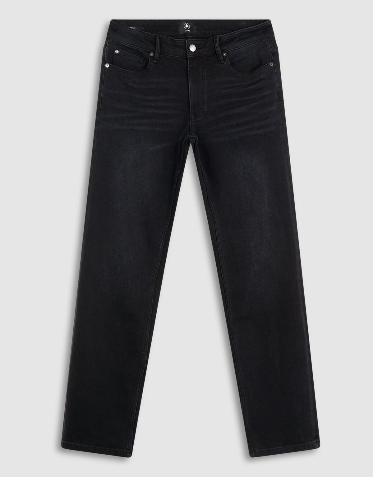 Slim Straight Fit Jeans Donkergrijs L32