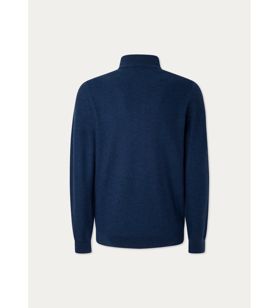 Hackett Navy Micro Weave Jersey