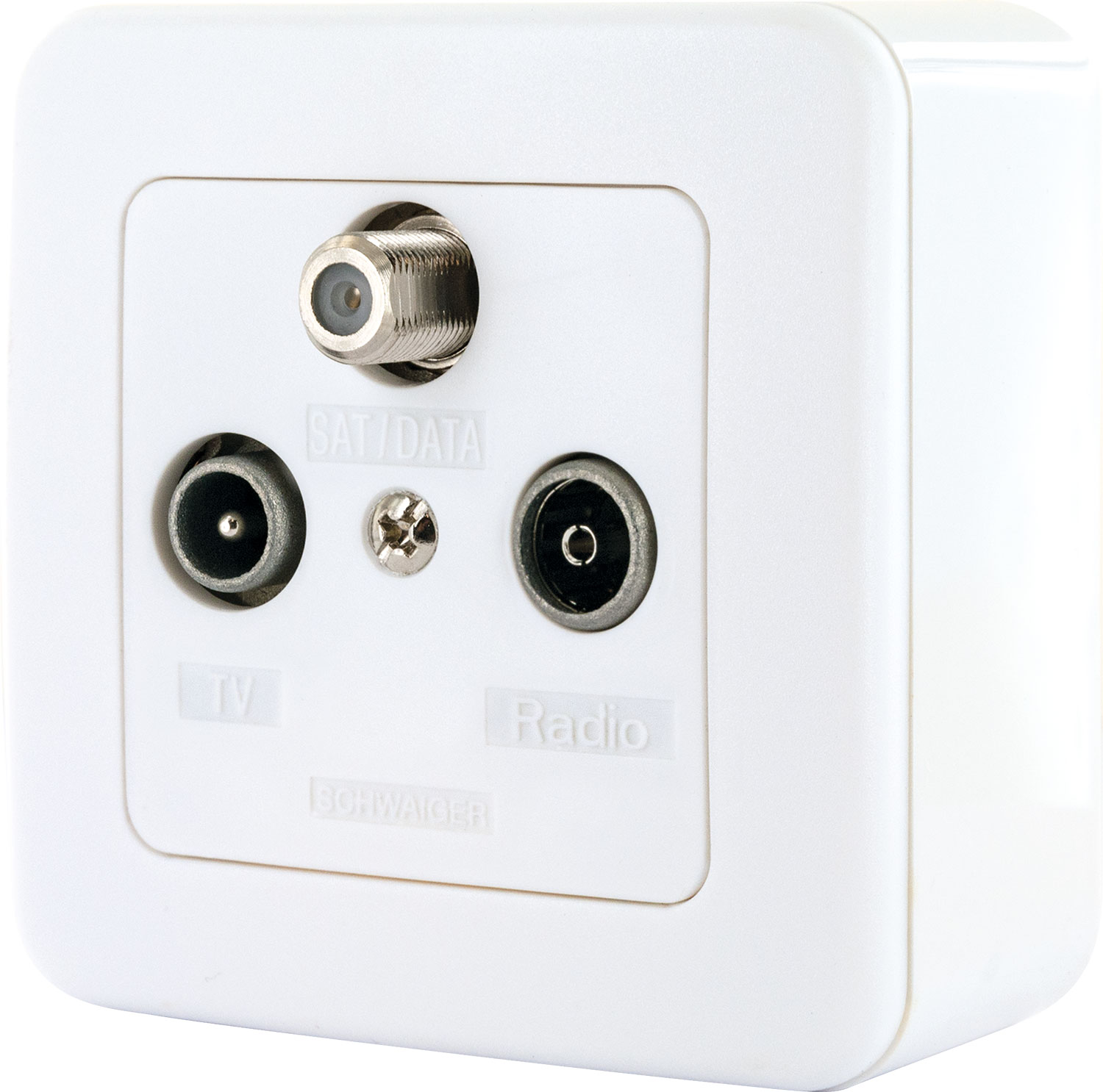 Schwaiger satelliet, kabel of antenne opbouwdoos