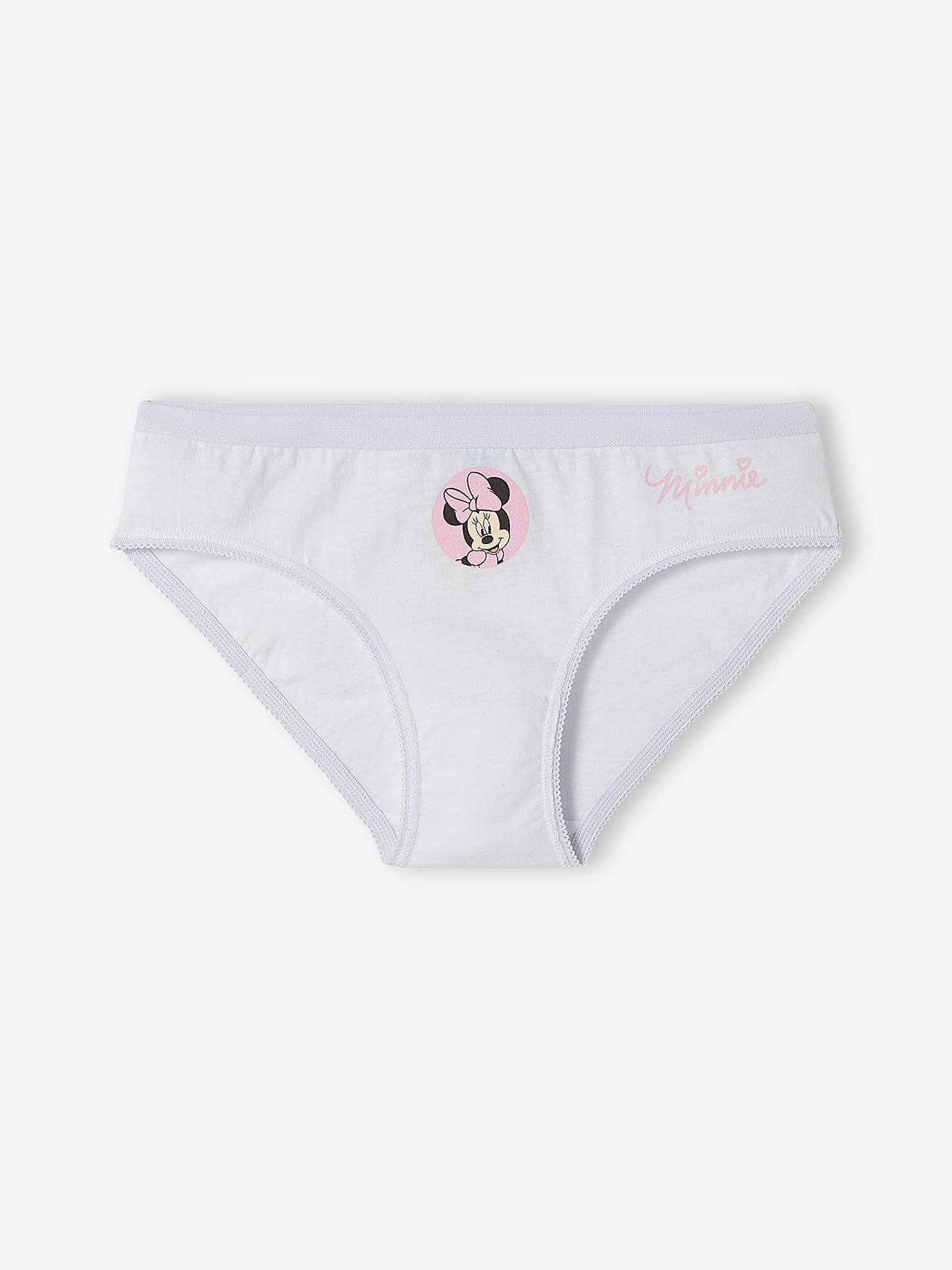 Pacote com 7 calcinhas lisas rosa tamanho médio DS® Minnie com estampas