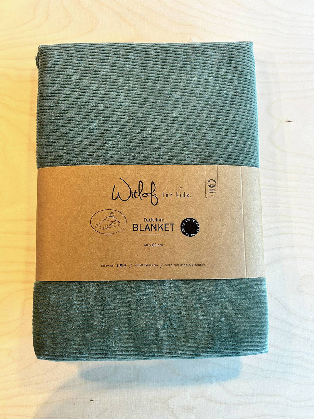 Tuck-Inn all season wiegdeken Forest Green velvet rib