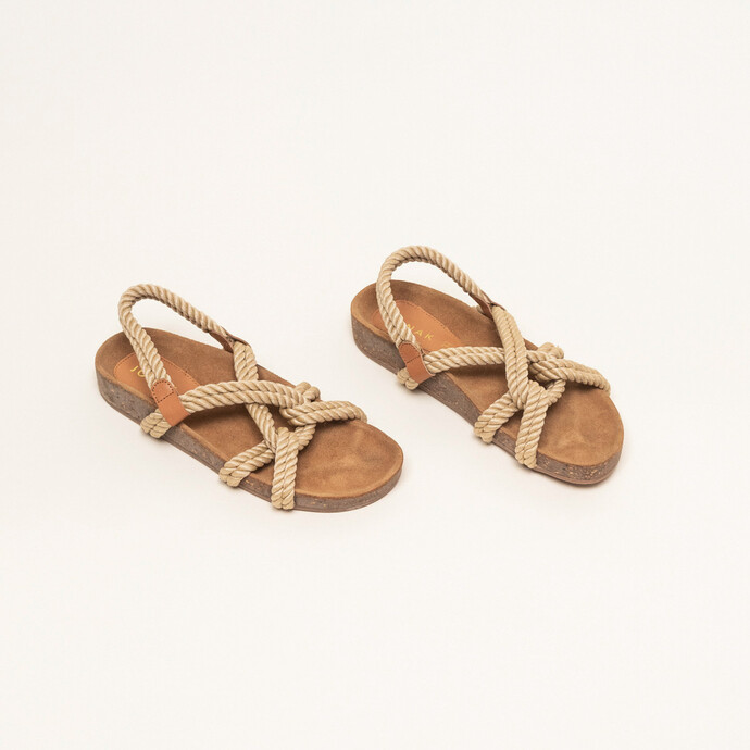 Sandales  en corde beige