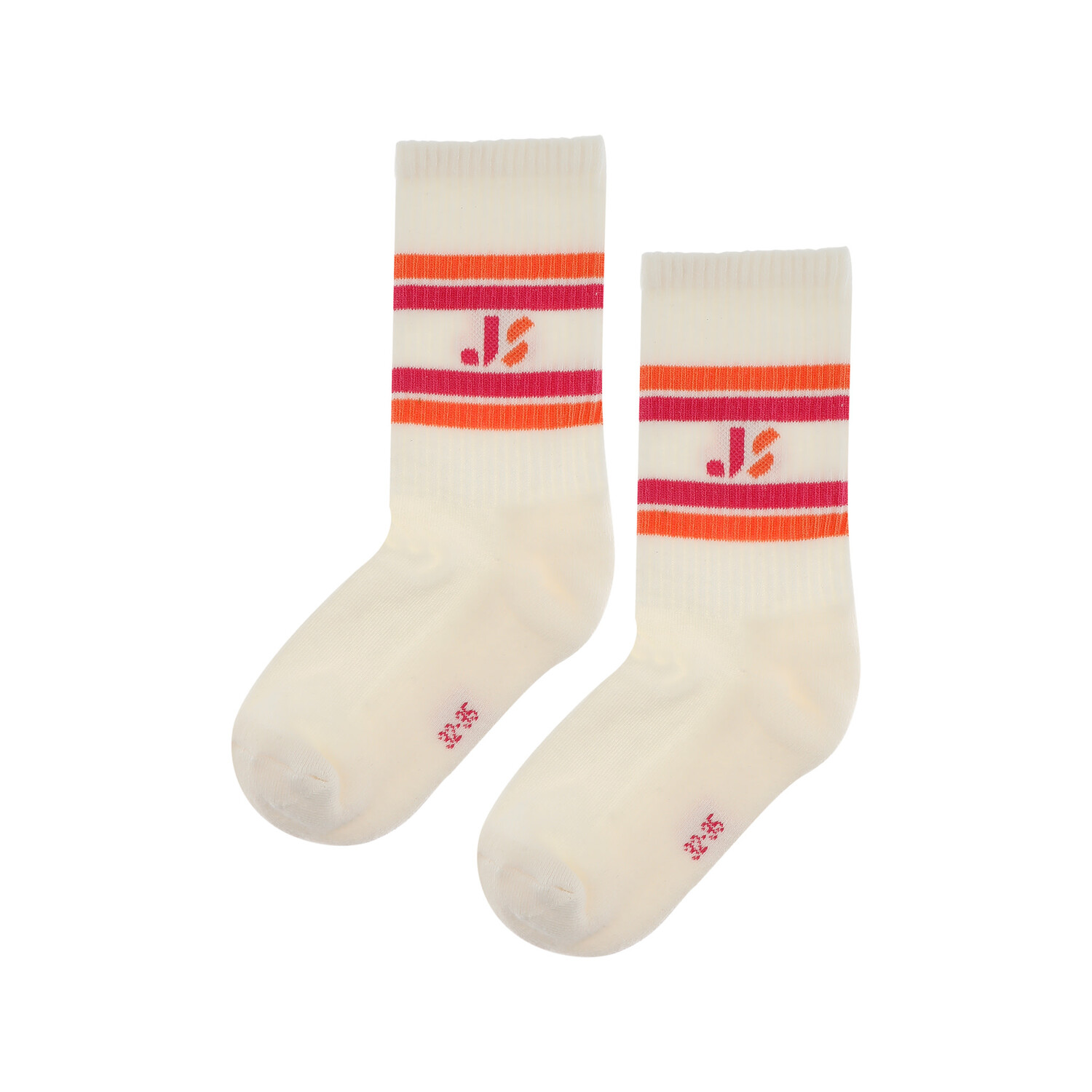 Jenest | Js Sport Socks | Off White Pink Orange