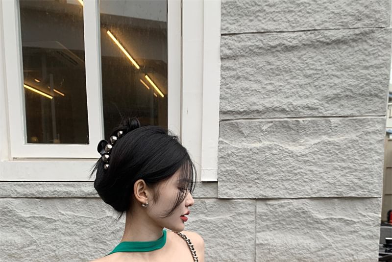 Robynn - Halter Effen Crop Top