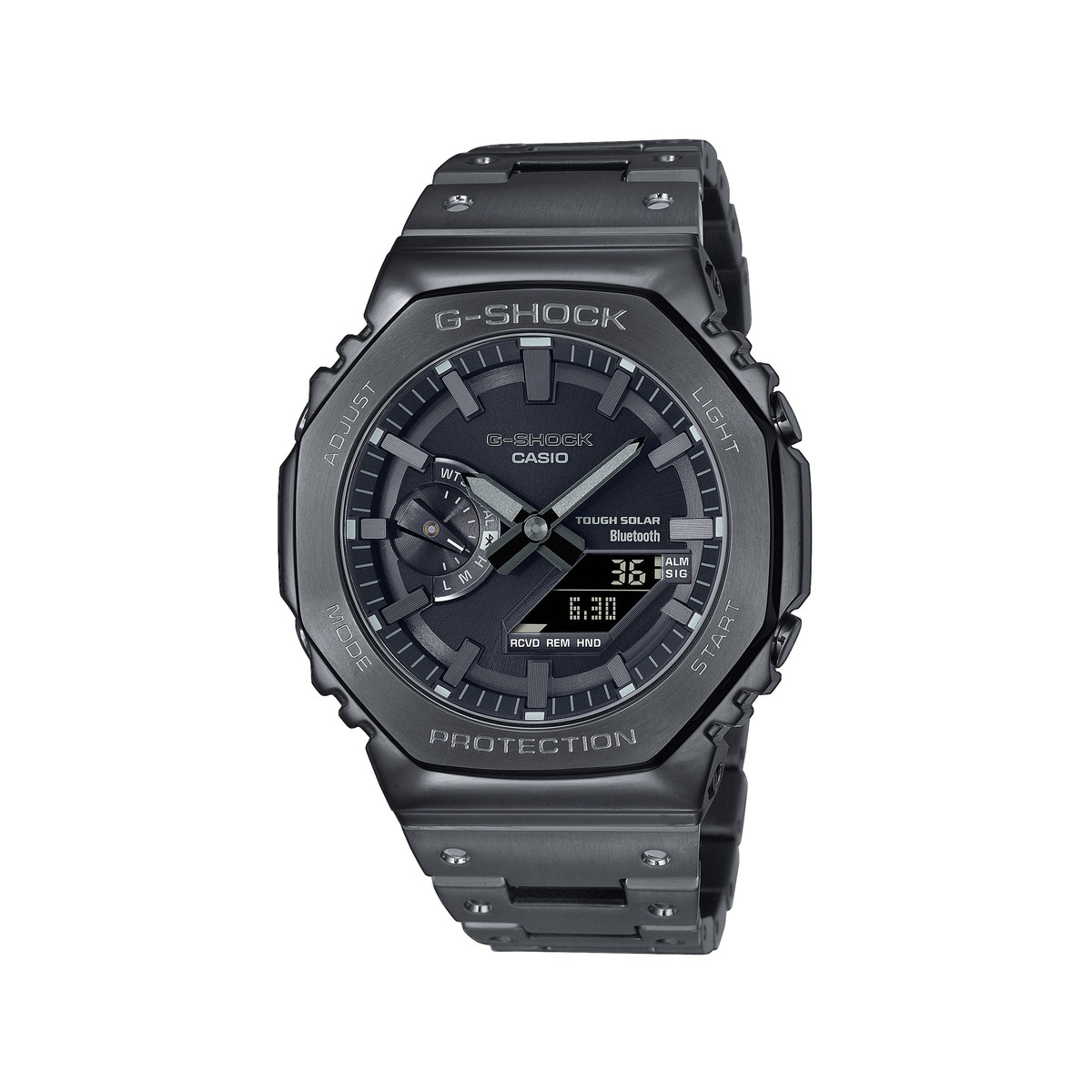 Montre G-SHOCK PREMIUM homme résine bracelet acier noir mat