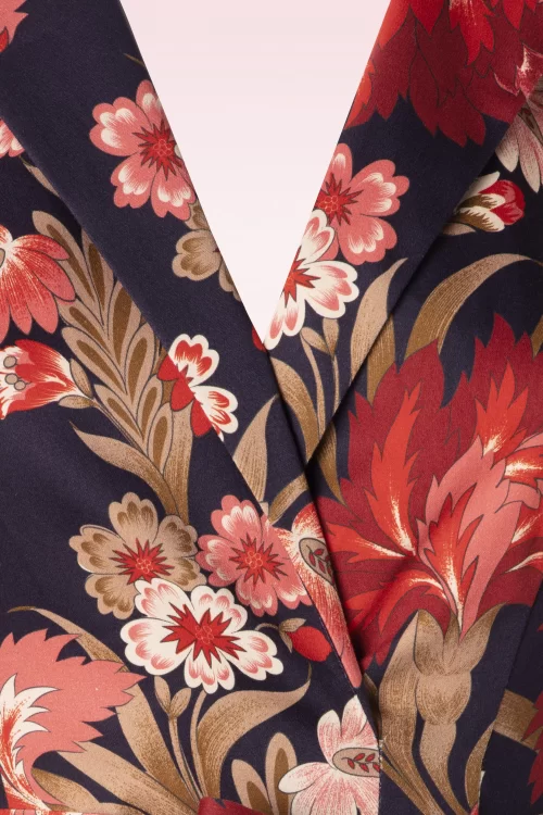 Hearts & Roses Lydia swing jurk in blauw