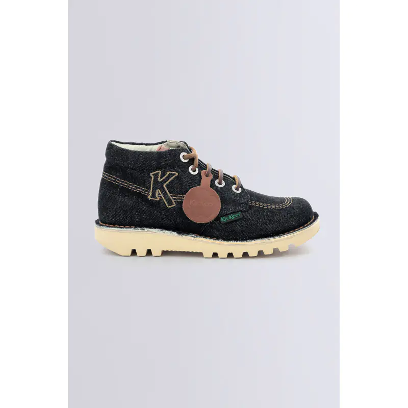 Kick hi Noir BOTTINES Textile Femme