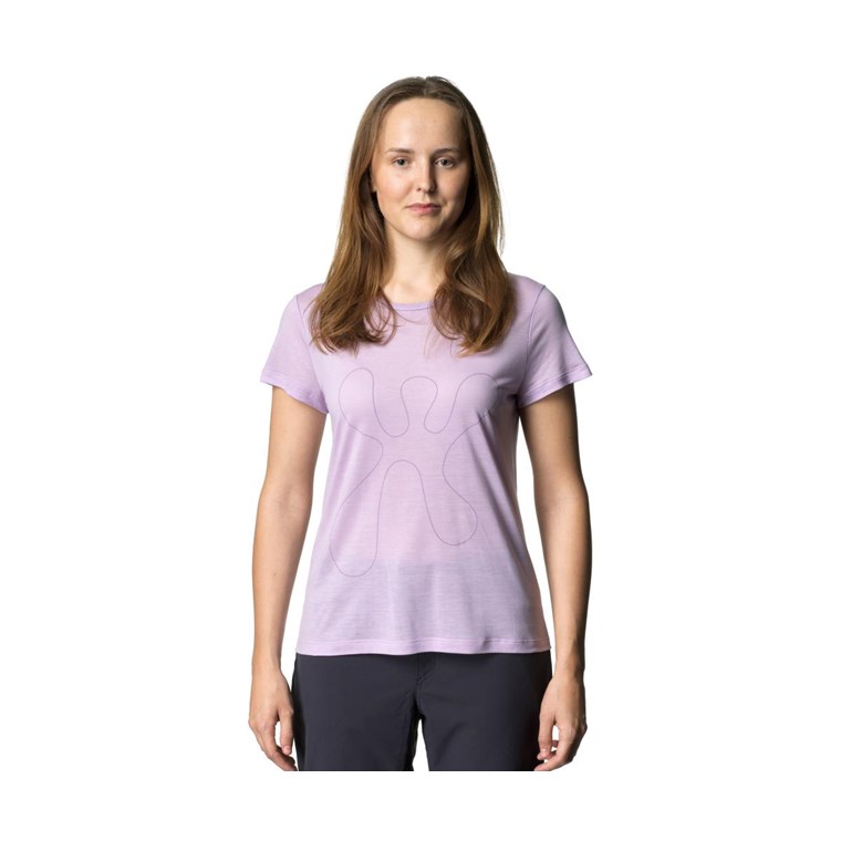 Houdini Tree Message Tee Women Purple Heather/Recon