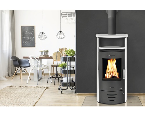Casablanca 3.0 keramische houtkachel, 7,5 kW, met warmhoudvak