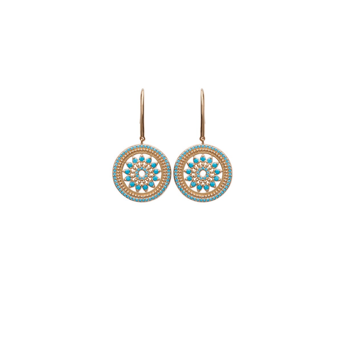 Boucles d'oreilles pendantes en argent MOSAIQUE - Lorenzo R