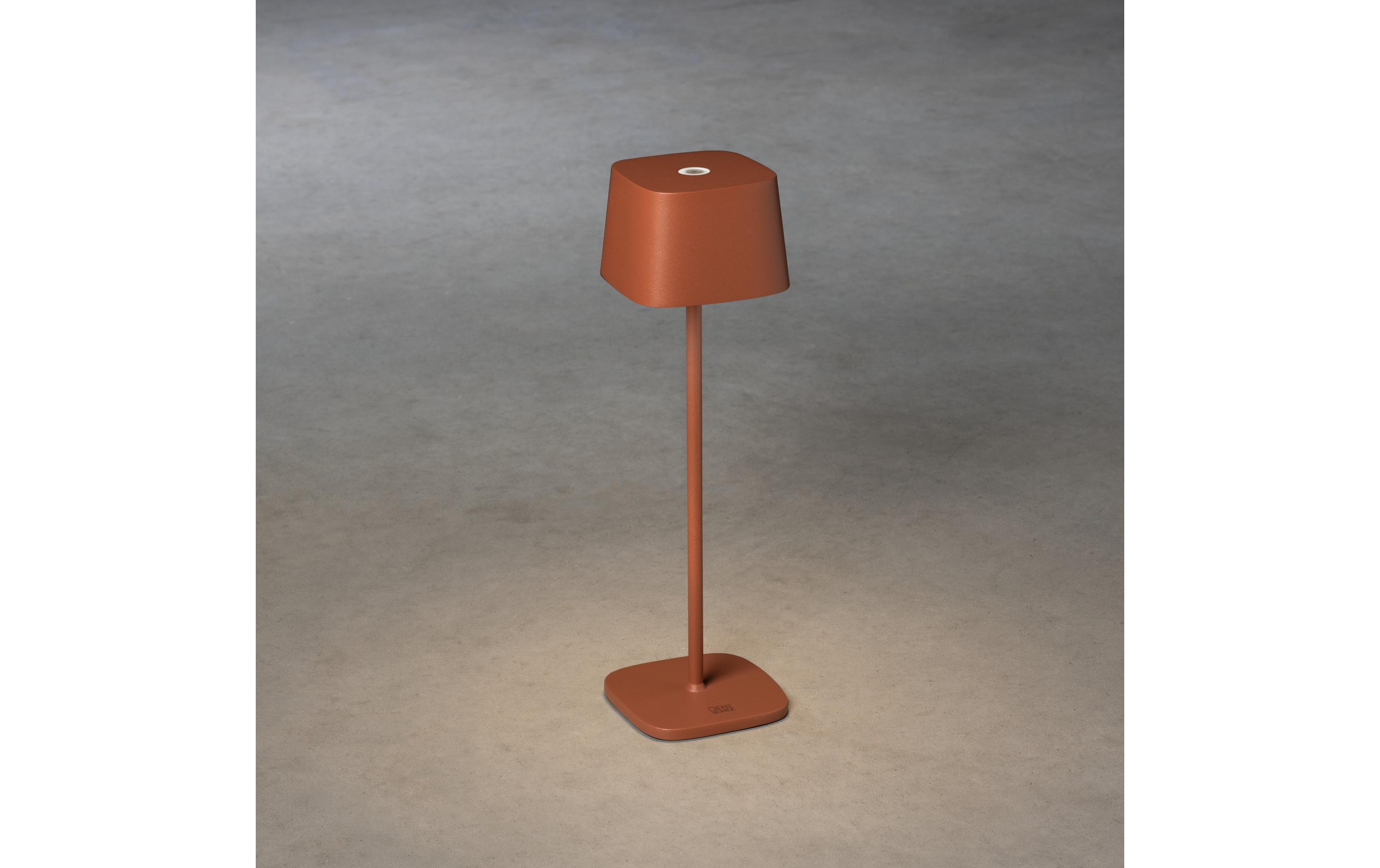 Akku-Tischleuchte USB Capri, 2700-3000 K, 2.2 W, TerracottaAussenleuchte