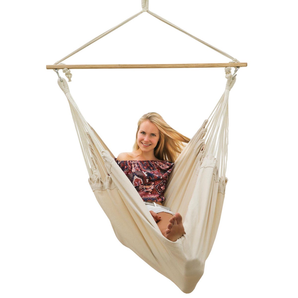 XL hangstoel relaxstoel 185x130cm tot 150kg in beige