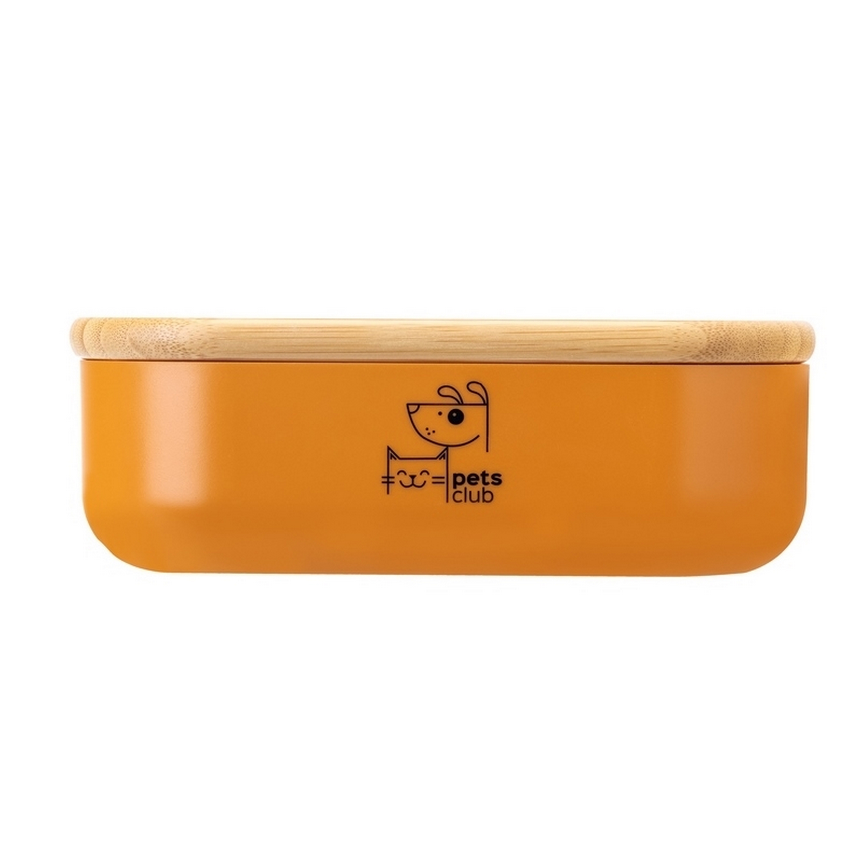 Pote grande de petiscos de bambu para animais de estimação